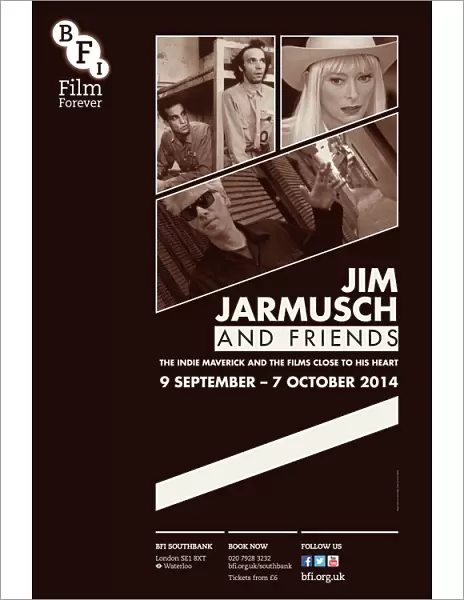 Poster for Jim Jarmusch and Friends Season at BFI Southbank (6 September - 7 October 2014)