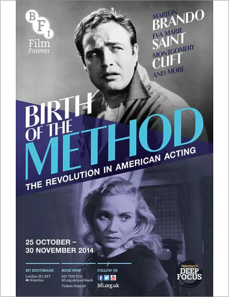 Poster for Birth Of The Method Season at BFI Southbank (25 October - 30 November 2014)