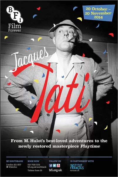 Poster for Jacques Tati Season at BFI Southbank (20 October - 20 November 2014)