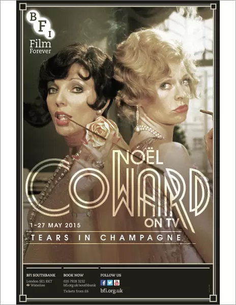 Poster for Tears in Champagne (Noel Coward on TV) Season at BFI Southbank (1 - 27 May 2015)
