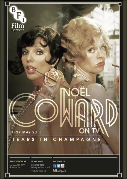 Poster for Tears in Champagne (Noel Coward on TV) Season at BFI Southbank (1 - 27 May 2015)