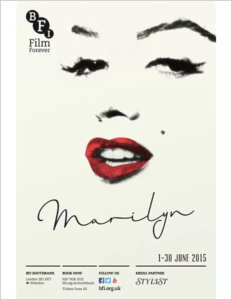 Poster for Marilyn Monroe Season at BFI Southbank (1 - 30 June 2015)