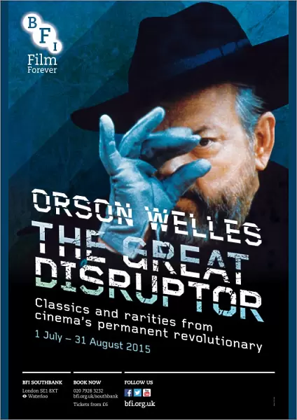 Poster for Orson Welles (The Great Disruptor) Season at BFI Southbank (1 July - 31 August 2015)