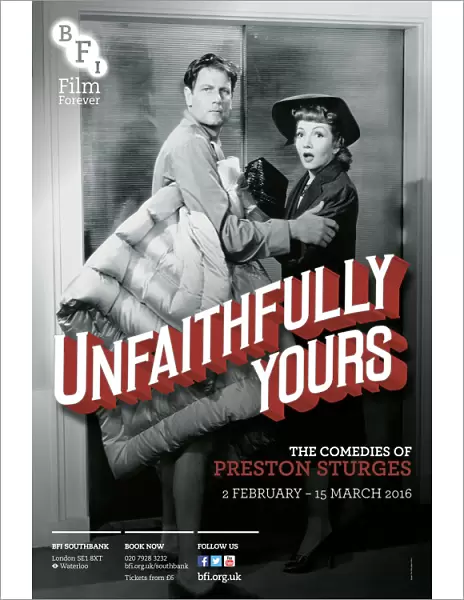 Poster for Unfaithfully Yours (The Comedies of Preston Sturges) at BFI Southbank (2 February - 15 March 2016)