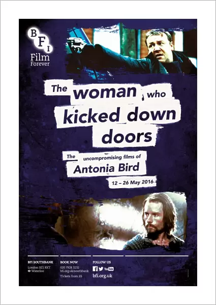 Poster for The Woman Who Kicked Down Doors (The Uncompromising Films of Antonia Bird) Season at BFI Southbank (12 - 26 May 2016)