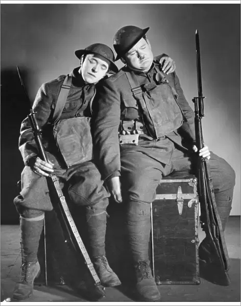 Stan Laurel and Oliver Hardy in George Marshall and Raymond Careys Pack Up Your Troubles (1932)