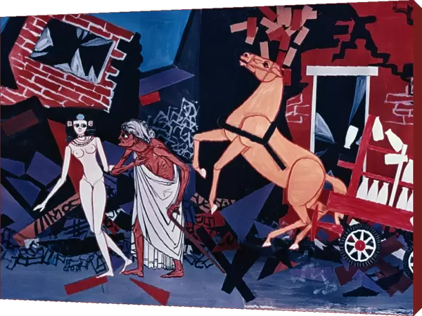 Animation Cel from Peter Foldes Animated Genesis (1952)