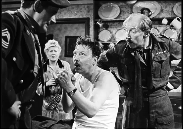 Dominic Roche, Olive Sloane, Leslie Dwyer, and Alan Sedgwick in Maurice Elveys My Wifes Lodger (1952)