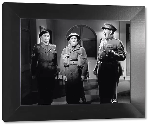 Michael Kelly, Tommy Trinder, and RSM Brittain in Maurice Elveys You Lucky People! (1955)