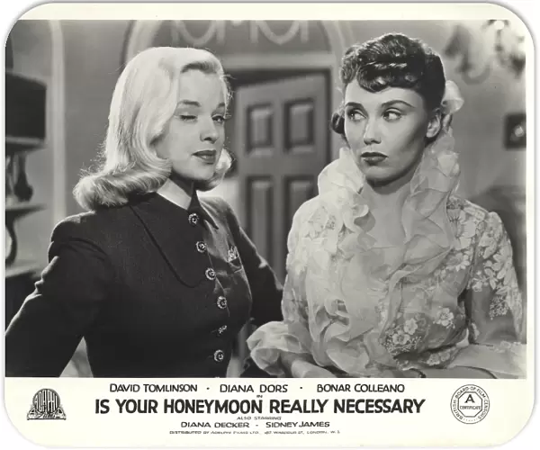 Diana Dors and Diana Decker in Maurice Elveys Is Your Honeymoon Really Necessary (1953)