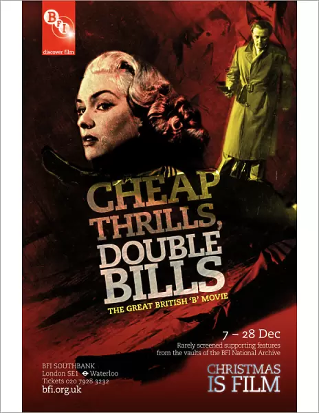Poster for Cheap Thrills, Double Bills (The Great British B Movie) Season at BFI Southbank (7 - 28 December 2009)