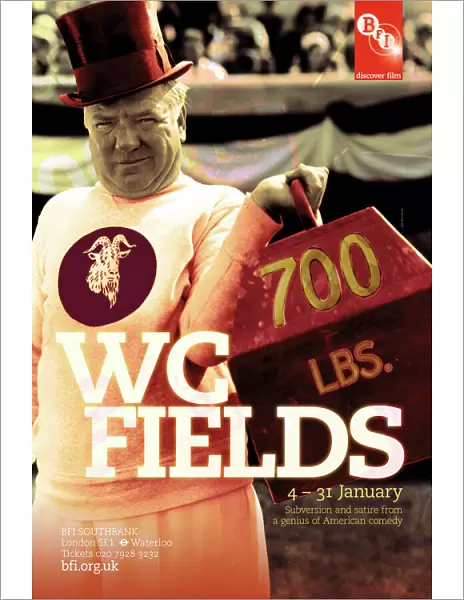 Poster for WC Fields Season at BFI Southbank (4 - 31 January 2010)