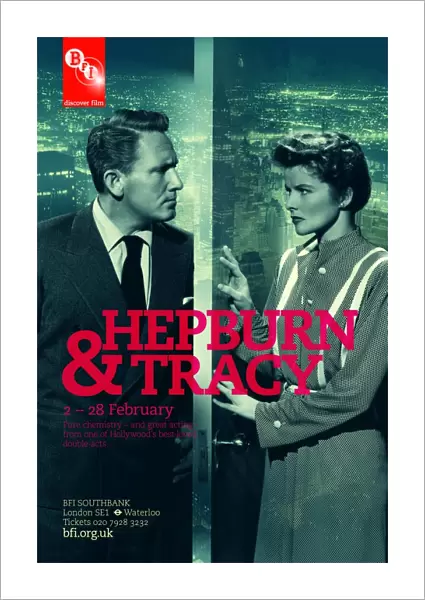 Poster for Hepburn & Tracy Season at BFI Southbank (2 - 28 February 2010)
