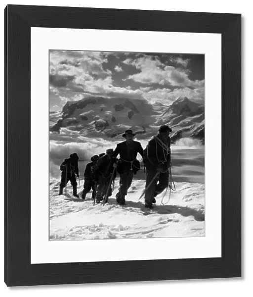 Mountaineers filmed for Milton Rosmers The Challenge (1938)