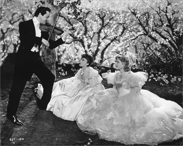 Fernand Gravet (as Johann Strauss) Luise Rainer and Miliza Korjus in Julien Duviviers The Great Waltz (1938)
