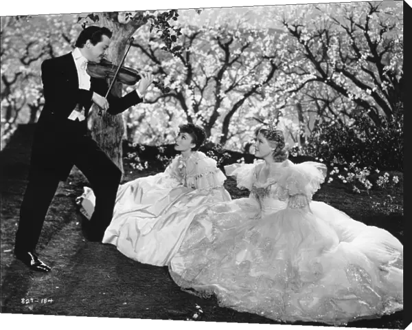 Fernand Gravet (as Johann Strauss) Luise Rainer and Miliza Korjus in Julien Duviviers The Great Waltz (1938)