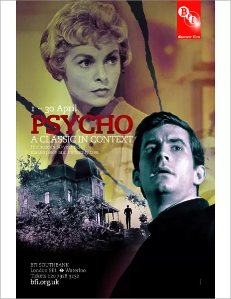 Poster for Psycho Season at BFI Southbank (1 - 30 April 2010)
