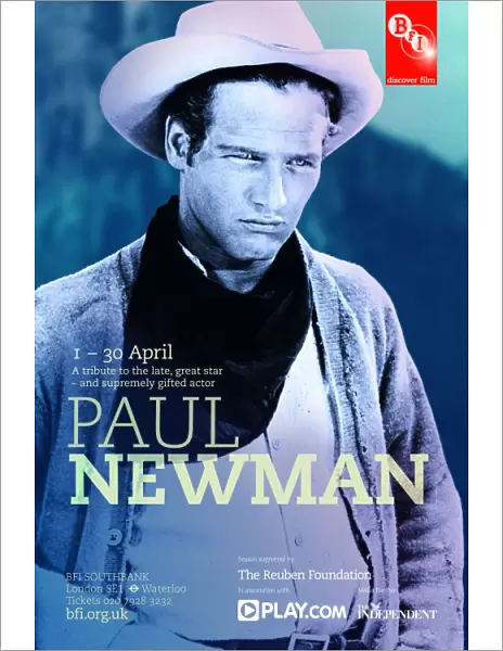 Poster for Paul Newman Season at BFI Southbank (1 - 30 April 2010)