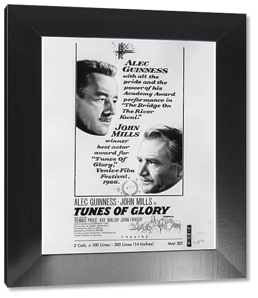Film Poster for Ronald Neames Tunes of Glory (1960)