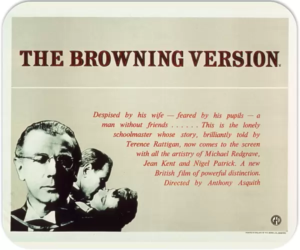 Film Poster for Anthony Asquiths The Browning Version (1951)