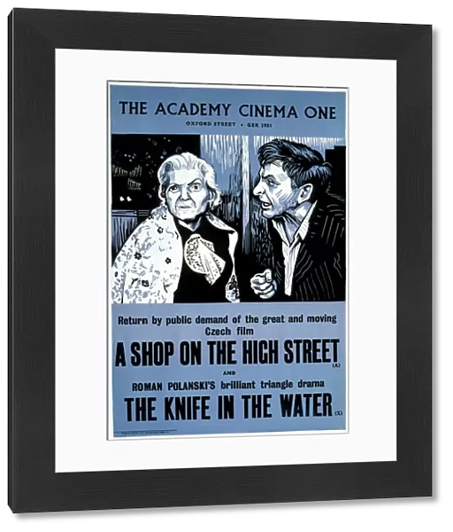 Academy Poster for A Shop on the High Street (Jan Kadar, 1965) and The Knife in the Water (Roman Polanski, 1962) Double Bill