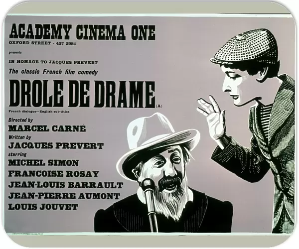 Academy Poster for Marcel Carnes Drole de Drame (1937)