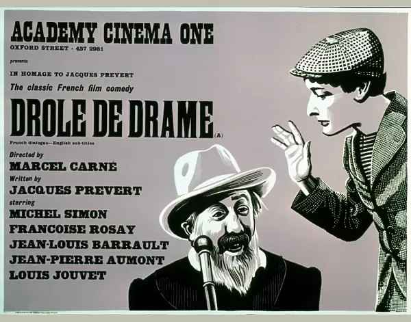 Academy Poster for Marcel Carnes Drole de Drame (1937)