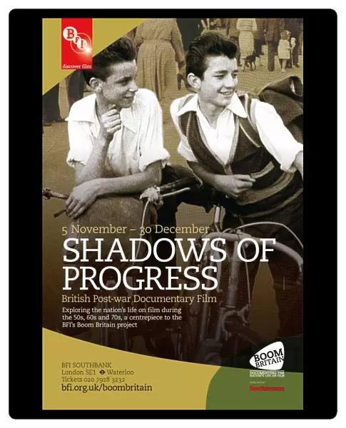 Poster for Shadow of Progress (British Post-War Documentary Film) at BFI Southbank (5 November to 30 December 2010)