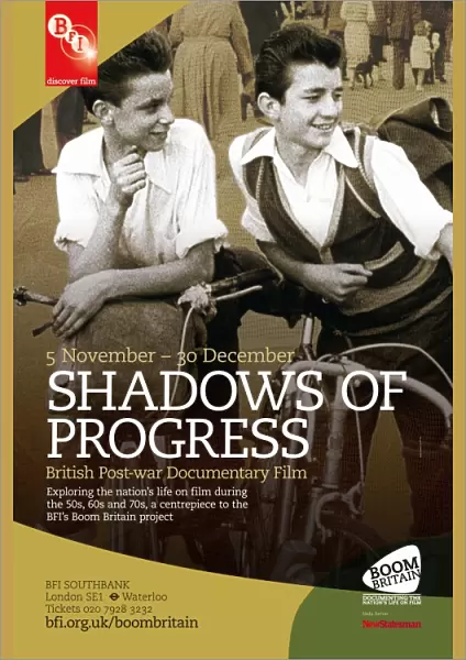 Poster for Shadow of Progress (British Post-War Documentary Film) at BFI Southbank (5 November to 30 December 2010)