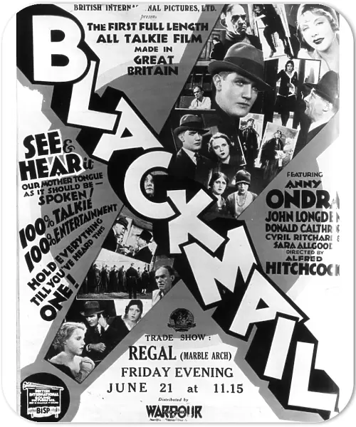 Poster for Alfred Hitchcocks Blackmail (1929)