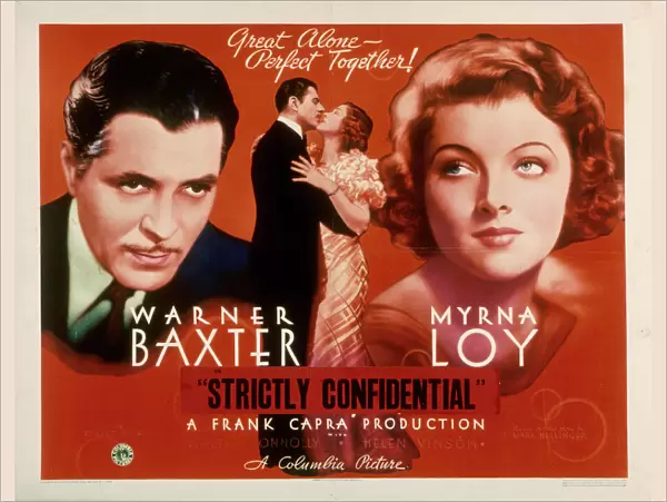 Poster for Frank Capras Strictly Confidential (1934)