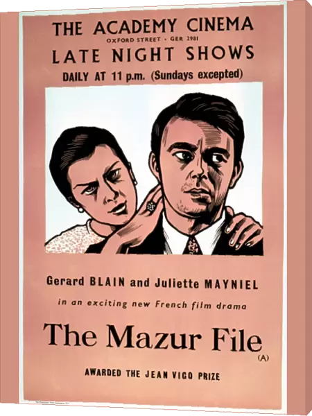 Academy Poster for Jean-Paul Sassys The Mazur File (1961)