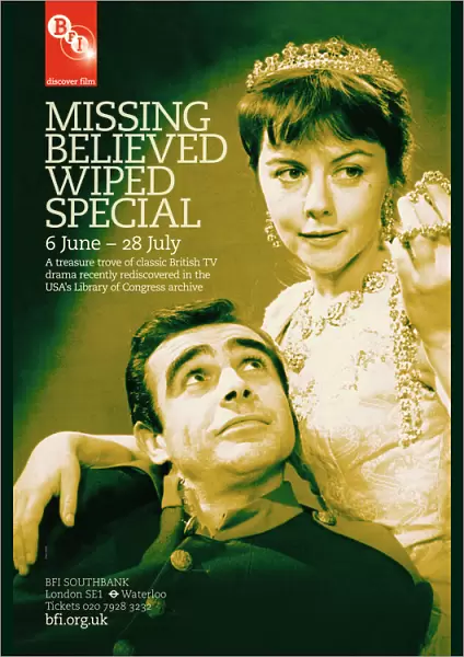 Poster for Missing Believed Wiped Season at BFI Southbank (6 Jun - 28 July 2011)