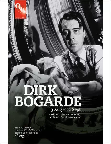 Poster for Dirk Bogarde Season at BFI Southbank (3 Aug - 22 Sept 2011)