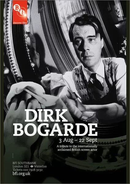 Poster for Dirk Bogarde Season at BFI Southbank (3 Aug - 22 Sept 2011)