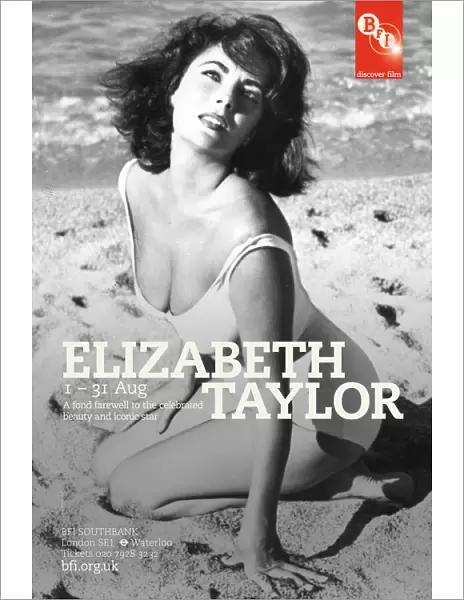 Poster for Elizabeth Taylor Season at BFI Southbank (1 - 31 Aug 2011)