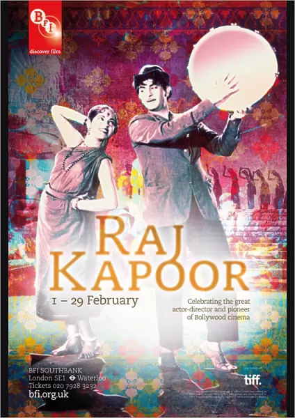Poster for Raj Kapoor Season at BFI Southbak (1 - 29 Feb 2012)