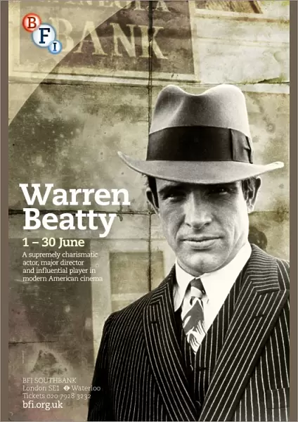 Poster for Warren Beatty Season at BFI Southbank (1 - 30 June 2012)