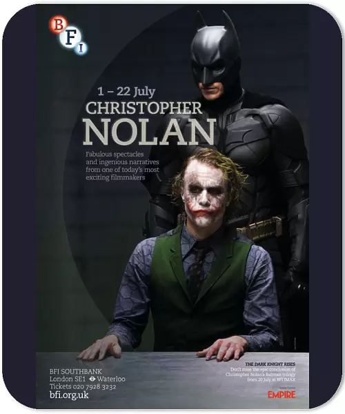 Poster for Christopher Nolan Season at BFI Southbank (1 - 22 July 2012)