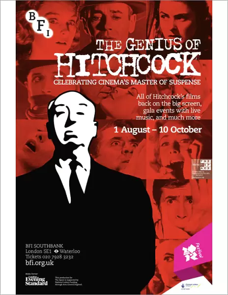 Poster for The Genius Of Hitchcock Season at BFI Southbank (1 August - 10 October 2012)