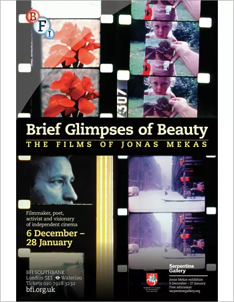Poster for Brief Glimpse Of Beauty (The Films Of Jonas Mekas) Season at BFI Southbank (6 December 2012 - 28 January 2013)