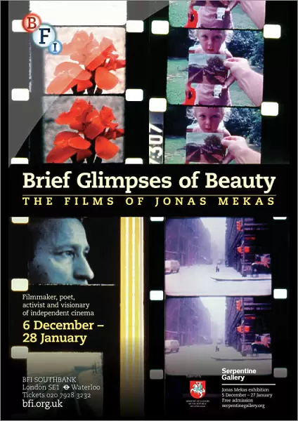 Poster for Brief Glimpse Of Beauty (The Films Of Jonas Mekas) Season at BFI Southbank (6 December 2012 - 28 January 2013)
