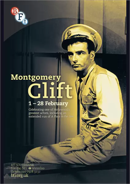 Poster for Montgomery Clift Season at BFI Southbank (1 - 28 February 2013)