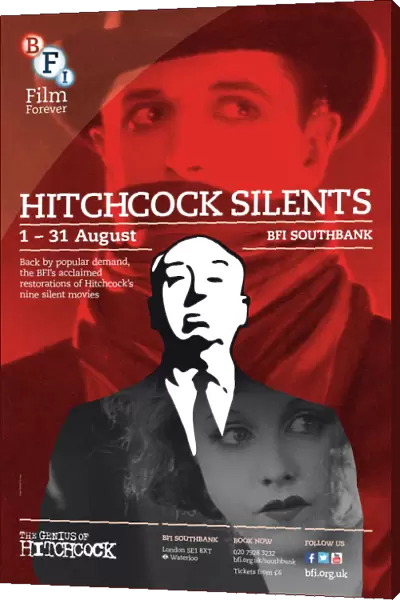 Poster for Hitchcock Silents Season at BFI Southbank (1 - 31 August 2013)