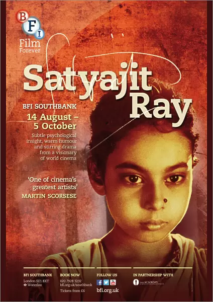 Poster for Satyajit Ray Season at BFI Southbank (14 August - 5 October 2013)