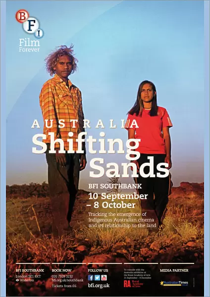 Poster for AUSTRALIA Shifting Sands Season at BFI Southbank (10 September - 8 October 2013)