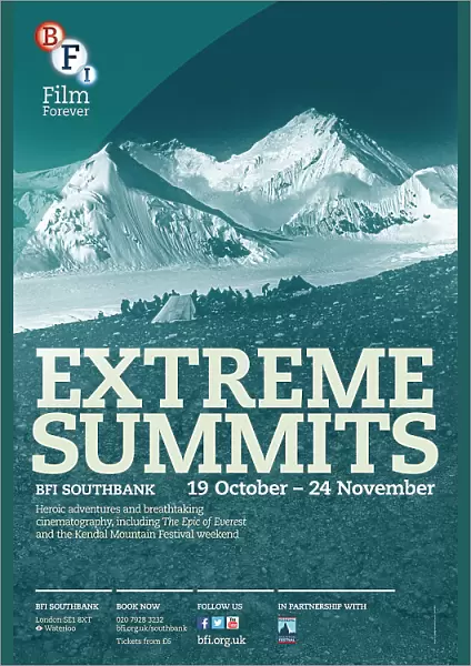 Poster for EXTREME SUMMITS Season at BFI Southbank (19 October - 24 November 2013)