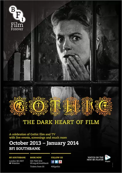 Poster for GOTHIC (The Dark Heart Of Film) Season at BFI Southbank (October 2013 - January 2014)