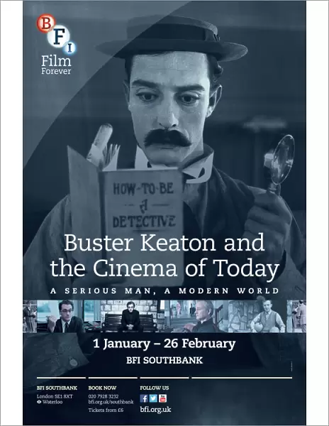 Poster for Buston Keaton and the Cinema Of Today Season at BFI Southbank (1 January - 26 February 2014)