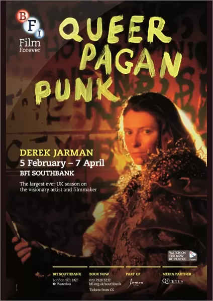 Poster for Derek Jarman Season at BFI Southbank (5 February - 7 April 2014)